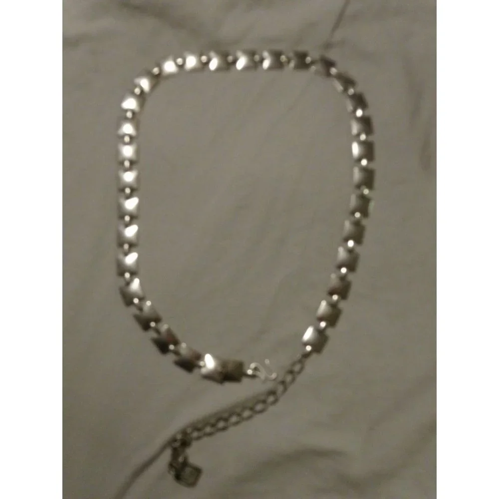 Vintage LIZ CLAIBORNE‎ Brushed Silver Chain Link BELT Boho Gypsy Ladies Sz M